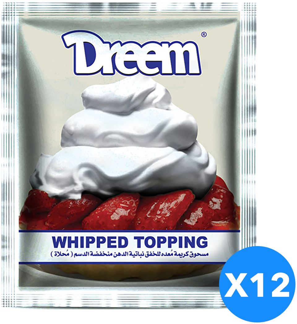 Dreem Whipped topping With Regular flavor Set Of 12, 45 gm